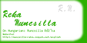 reka muncsilla business card